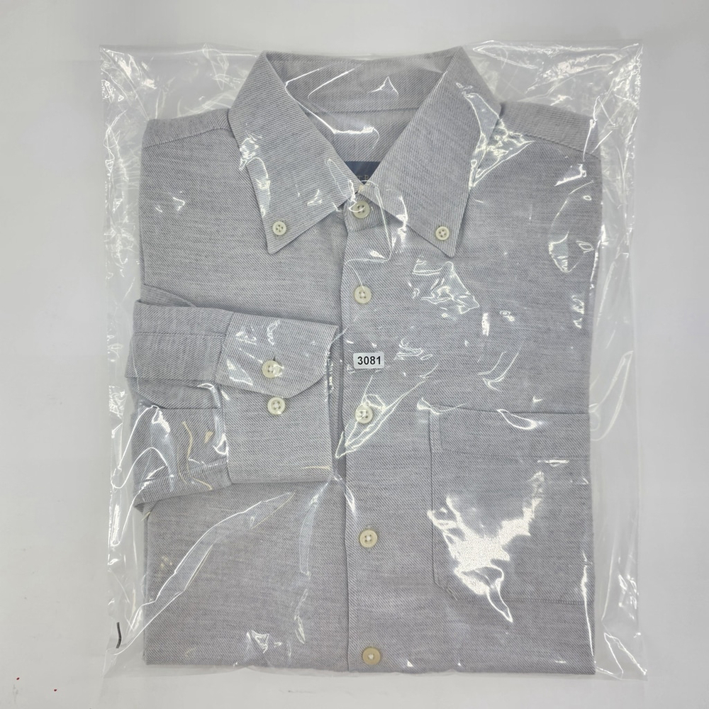 Quiet Luxury Scott Barber Button-Down Shirt Mens M Gray Twill Workwear - Picture 9 of 9